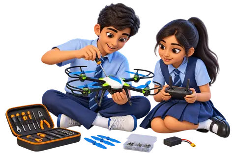 Drone design and technology course for school students