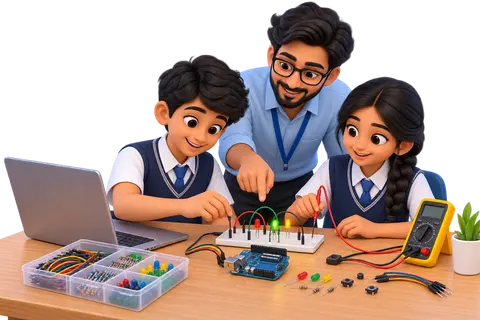 Practical electronics course for children and schools
